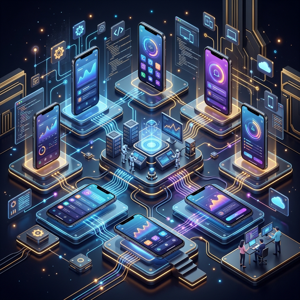 Luxury mobile-app-development Service Illustration