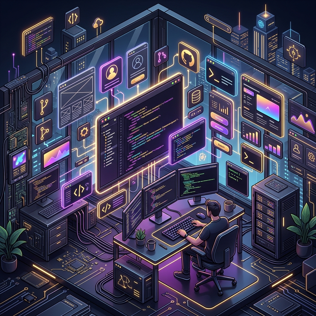 Luxury web-development Service Illustration